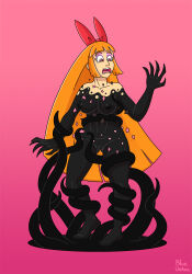 black_skin blossom blueumbra bottomless breasts corruption crossover erect_nipples female_only femsub hair_ribbon large_breasts living_costume long_hair nude open_mouth powerpuff_girls red_hair ribbon samurai_jack surprised tentacles topless transformation undressing rating:Explicit score:16 user:Grim