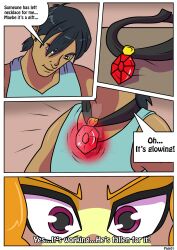 adagio_dazzle black_hair comic dark_skin equestria_girls my_little_pony necklace orange_hair personification possession rex-equinox short_hair text rating:Questionable score:9 user:TheGoodShank