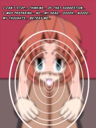 accidental_hypnosis cat_girl dog_pose empty_eyes female_only femdom femsub hypnotized_hypnotist idpet nude pet_play red_hair ries_argent scherazard_harvey squatting text the_legend_of_heroes trigger yuri rating:Questionable score:7 user:IDPet