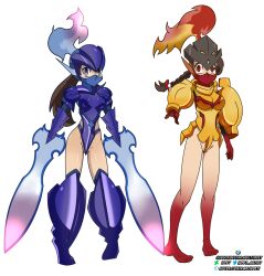 armarouge armor ceruledge empty_eyes femsub idpet juliana_(pokemon) nemona_(pokemon) nintendo pokemon pokemon_scarlet_and_violet rating:Questionable score:12 user:IDPet