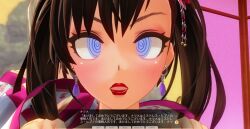 3d blue_eyes brown_hair crossed_eyes dialogue female_only femsub japanese_clothing kamen_writer_mc kimono mc_trap_town multiple_girls multiple_subs screenshot spiral_eyes symbol_in_eyes text twintails white_hair rating:Questionable score:7 user:Amazingbrahjr