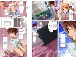 blonde_hair bottomless brown_hair dialogue eizan execio hard_translated incest multiple_girls pink_hair school_uniform tagme text translated twintails rating:Explicit score:9 user:L12@