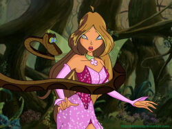 brown_hair disney femsub fitzoblong flora_(winx_club) hypnotic_eyes kaa kaa_eyes maledom open_mouth snake the_jungle_book winx_club rating:safe score: user:yuiaddpower