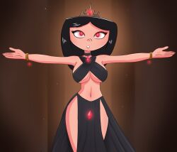 black_hair corruption crown cubedcoconut dazed femsub glowing glowing_eyes isabella_garcia-shapiro jewelry magic phineas_and_ferb rating:Questionable score:76 user:hypnotoad