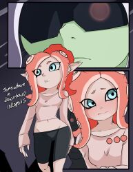 absurdres agent_8_(splatoon) blue_eyes comic femsub inuyuru navel nintendo octoling octoling_girl pale_skin sanitized_(splatoon) splatoon splatoon_2 tagme text rating:Safe score:87 user:Bloodly