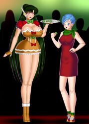 blue_eyes blue_hair bluebullpen boots breasts bulma_briefs christmas cleavage crossover dragon_ball dragon_ball_super empty_eyes erect_nipples femdom femsub gloves glowing glowing_eyes happy_trance high_heels huge_breasts long_hair multiple_girls red_eyes sailor_moon_(series) sailor_pluto short_hair tech_control rating:Questionable score:73 user:daveyboysmith9