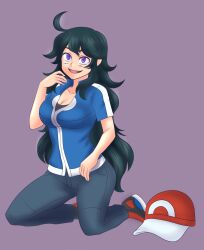 ash_ketchum black_hair breasts cleavage hat hex_maniac hexification large_breasts long_hair nintendo pokemon pokemon_(anime) pokemon_x_and_y possession purple_eyes rezuban spiral_eyes story symbol_in_eyes transformation transgender rating:Questionable score:103 user:PA98