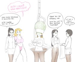 black_hair blonde_hair bra breasts comic debimbofication empty_eyes female_only femdom femsub large_breasts multiple_girls nerdification original pantyhose sexuality_change short_hair skirt sleepymaid smile straight_to_gay tech_control text topless underwear rating:Questionable score:277 user:AnnoyinGoblin