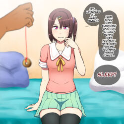 androgynous bow brown_hair coin comic crossdressing denial dialogue femboy hypno_neet male_only maledom malesub original pendulum ponytail short_hair sitting skirt smile text thighhighs trap yaoi rating:Safe score:210 user:Coworker