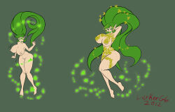  bimbofication breast_expansion femsub great_fairy green_hair green_lipstick lurkergg nintendo ocarina_of_time saria the_legend_of_zelda transformation  rating:explicit score: user:butterball