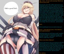blonde_hair breasts cameltoe caption caption_only cleavage endou_(zettai_bluenoid) femdom huge_breasts hypnotic_pussy iowa_(kantai_collection) kantai_collection large_breasts licking_lips long_hair looking_at_viewer manip nobody67_(manipper) pov pov_sub skirt skirt_lift symbol_in_eyes text thighhighs tongue upskirt rating:Questionable score:127 user:Nobody67