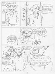 absurdres comic crazycowproductions franklin_fox furry greyscale maledom monochrome original text rating:Safe score:7 user:crazycowproductions