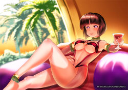 blush breasts brown_hair femsub happy_trance harem_outfit haryudanto heart heart_eyes large_breasts nabiki_tendo ranma_1/2 symbol_in_eyes rating:Questionable score:165 user:dkx45