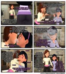 3d absurdres betrayal black_hair brown_hair cigar comic corruption dialogue disney evil_smile femsub french_kiss happy_trance heart helen_parr hypnotic_smoke hypnotic_smoking hypnotized_hypnotist incest kissing latinkaixa long_hair maledom memetic_control mother_and_daughter resisting seductive_smile sexuality_change short_hair smile smoke smoking smug super_hero surprised text the_incredibles violet_parr rating:Questionable score:59 user:Kyrid