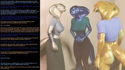 3d alien aware baxie_(thalarynth) becca_(thalarynth) bottomless caption del_(thalarynth) femdom femsub furry humor manip multiple_subs original possession scalie snake_girl story tail text thalarynth_(manipper) rating:Questionable score:16 user:Thalarynth