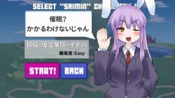 3d animated animated_gif before_and_after blush bouncing_breasts breasts bunny_girl clothed dazed female_only femsub gameplay_mechanics happy_trance large_breasts long_hair open_mouth pendulum progress_indicator purple_hair reisen_udongein_inaba ring_eyes screencast smile spiral_eyes sweat symbol_in_eyes text tongue touhou translated video_game rating:Questionable score:72 user:Mattlau04