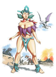aerodactyl alternate_costume bare_legs bare_shoulders barefoot carracosta cave_girl cleavage collar feet femsub green_hair happy_trance hypnolion hypnotic_accessory kris legs loincloth midriff muscle_girl nintendo one_million_years_b.c.(movie) pokeball pokemon pokemon_gold_silver_and_crystal pokemon_scarlet_and_violet red_eyes suicune tech_control time_travel tyrantrum walking_wake rating:Questionable score:39 user:Hypnolion