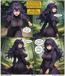 ai_art ass devianbar dialogue empty_eyes hex_maniac large_breasts long_hair pokemon purple_hair team_hypno text rating:Questionable score:3 user:Proyecto38