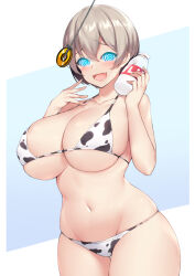 breasts cleavage coin cow_girl female_only femsub glowing glowing_eyes hana_uzaki happy_trance huge_breasts kuavera large_hips looking_at_viewer manip micro_bikini milk misterman4_(manipper) open_mouth pendulum short_hair spiral_eyes swimsuit symbol_in_eyes tagme uzaki-chan_wants_to_hang_out! rating:questionable score: user:misterman4