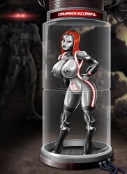 black_sclera black_widow blue_eyes bodysuit breasts cleavage corruption femsub glowing glowing_eyes huge_breasts jocasta lipstick long_hair marvel_comics re-maker red_eyes red_hair robot robotization slime stasis_tank super_hero text transformation ultron western rating:Explicit score:103 user:Mesmer