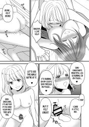 bottomless breasts camera comic dialogue drool empty_eyes femdom femsub greyscale hard_translated kazuha kissing large_breasts licking long_hair marialite masturbation monochrome nude panties possession shower skinsuit tagme text topless translated twintails underwear undressing yuri rating:Explicit score:11 user:L12@