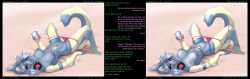 avette_(character) barcode barefoot blush bottomless breasts caption cat_girl discolored_nipples dollification drool empty_eyes erect_nipples femsub furry greasyi_(manipper) grey_eyes happy_trance headphones lip_biting lying manip music_player nipples nude original panties piercing robotization short_hair silver_hair smile spread_legs tears tech_control text topless underwear wolfy-nail rating:Explicit score:73 user:greasyi