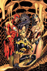 alex_sinclair black_hair blue_eyes cover dc_comics ethan_van_sciver expressionless femdom femsub glowing glowing_eyes honey malesub multiple_subs official queen_bee slime super_hero the_flash western wonder_woman rating:Safe score:23 user:hypno
