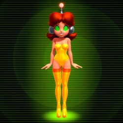 3d animated antenna breasts brown_hair cleavage clothed erect_nipples female_only fembot femsub happy_trance headphones hypnotic_accessory latex long_hair nintendo onmodel3d princess princess_daisy robotization smile solo spiral_eyes super_mario_bros. symbol_in_eyes tech_control thighhighs video rating:Questionable score:26 user:SuperTechno324