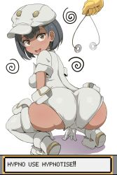 aether_foundation aether_foundation_employee ass ass_focus black_hair blush breasts dark_skin femsub hat hypno large_breasts looking_back nintendo open_mouth pendulum pokemon pokemon_(creature) pokemon_sun_and_moon short_hair squatting text verseir_001 rating:Questionable score:72 user:TheGoodShank