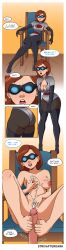  breasts cum cum_on_feet elastigirl expressionless femsub footjob helen_parr hypnotic_accessory strix tagme text the_incredibles  rating:explicit score: user:squidhat