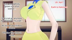 ash_ketchum aware clothed crop_top dialogue misty mustardsauce pokemon pokemon_(anime) text rating:Questionable score:0 user:Bootyhunter69