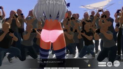 3d animal_ears antenna ass bike_shorts blue_eyes brown_hair business_suit collar comic cosplay dialogue exhibitionism fake_animal_ears femsub glasses gloves hitori hypnotic_accessory original panties remote_control short_shorts standing standing_at_attention striped_panties tech_control text thighhighs unaware underwear undressing undressing_command white_hair rating:Questionable score:4 user:ihaveacuteturtle