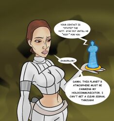 brown_eyes brown_hair clothed crop_top dalo_knight dialogue mole padme_amidala palpatine short_hair star_wars story text rating:Explicit score:4 user:Bootyhunter69