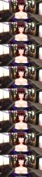 3d absurdres black_hair breasts brown_hair comic crossed_eyes custom_maid_3d_2 dialogue earrings empty_eyes expressionless female_only femsub jewelry kamen_writer_mc large_breasts purple_eyes school_uniform screenshot tech_control text translated whitewash_eyes rating:Questionable score:13 user:Fushigiball