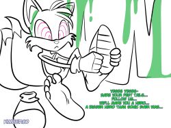 barefoot brain_injection dialogue feet foot_focus fox_boy furry gloves holding_shoes kimberco male_only malesub miles_tails_prower ring_eyes shoes slime solo sonic_the_hedgehog_(series) symbol_in_eyes text undressing rating:Questionable score:23 user:Pinkanator