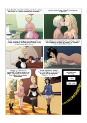 blonde_hair bottomless breast_press breasts comic dialogue dina-m female_only femdom femsub happy_trance heavy_eyelids kissing long_hair maid maid_headdress nude open_mouth sex short_hair smile symmetrical_docking text topless yuri rating:Explicit score:67 user:Dina-M