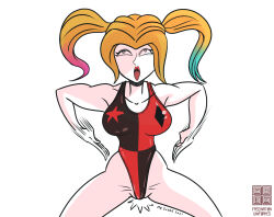  dc_comics femsub haigure harley_quinn leotard mr_scade  rating:questionable score: user:mr_scade