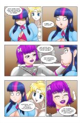 bare_shoulders blonde_hair blue_eyes bow cleavage comic crossover doll dollification empty_eyes equestria_girls expressionless facial_markings femdom femsub freckles happy_trance kimberly_smith_(daveyboysmith9) large_breasts long_hair multicolored_hair my_little_pony original purple_eyes purple_hair purple_lipstick sailor_moon sailor_moon_(series) short_hair smile story text tight_clothing twilight_sparkle twintails underwear wadevezecha western whitewash_eyes rating:Explicit score:45 user:daveyboysmith9