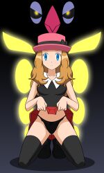 absurdres blonde_hair blue_eyes clothed dead_source empty_eyes expressionless femsub hat jimryu kneeling long_hair malamar nintendo open_mouth panties pokemon pokemon_(anime) pokemon_(creature) pokemon_x_and_y serena skirt skirt_lift thighhighs underwear rating:Questionable score:176 user:bladeb