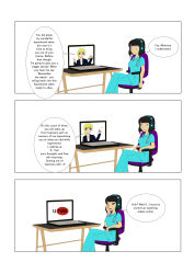 absurdres blonde_hair comic computer doctor dr._selene_(neowhyachi) femdom femsub happy_trance original text tigerssunshyn rating:Safe score:62 user:hypnouser2