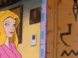 animated animated_gif blonde_hair breasts femsub ghostbusters happy_trance large_breasts long_hair open_mouth robe screencast shrunken_irises smile the_real_ghostbusters western rating:Safe score:42 user:HollyDolly