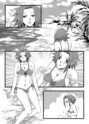 bikini breasts code_geass comic greyscale kallen_stadtfeld large_breasts nilanandita rating:Questionable score:39 user:RayX