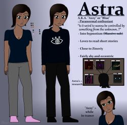 astra_(doc-helix) breasts brown_hair dark_skin doc-helix female_only femsub green_eyes happy_trance huge_breasts original spiral_eyes symbol_in_eyes text rating:questionable score: user:doc-helix