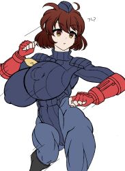 abs ahoge bodysuit bouncing_breasts breasts brown_eyes brown_hair cameltoe character_request empty_eyes erect_nipples erect_nipples_under_clothes female_only femsub gloves hat huge_breasts legs legs_up muscle_girl navel nipples open_mouth shadaloo_dolls short_hair simple_background sketch solo street_fighter thighs tie white_background yomosuedesu rating:Explicit score:6 user:BugmenotEncore