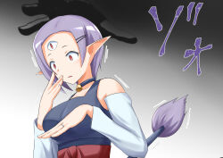 bare_shoulders bell_collar choker clothed disgaea empty_eyes femsub hair_clips mom_(disgaea_2) monster_girl na_shacho phantom_hand purple_hair red_eyes ring short_hair tail text rating:Questionable score:19 user:Mattlau04