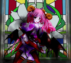 blonde_hair blood breasts corruption dazed demon_futa empty_eyes futa_with_futa futanari futasub happy_trance heart heart_eyes nun pink_hair symbol_in_eyes virgin rating:Explicit score:12 user:hypno