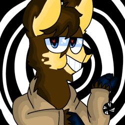 bibitch blue_eyes brown_hair deer_boy furry heart heart_eyes hoodie james_the_deer_(bibitch) male_only original pendulum pov pov_sub smile symbol_in_eyes rating:safe score: user:bibitch