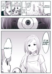 absurdres apron comic dialogue dress femsub greyscale hairband happy_trance hard_translated hypnotic_eyes hypnotized_assistant isiyumi loli ma_no_mono-tachi milf monochrome monster mother_and_daughter multiple_girls multiple_subs simple_background smile spiral_eyes surprised text translated rating:Safe score:42 user:JustChilling