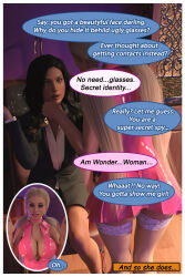 3d babefactor bimbofication black_hair blonde_hair brain_drain breasts comic corruption dc_comics female_only femsub glasses large_breasts text thighhighs transformation unaware wonder_woman rating:Explicit score:13 user:da_janitor2