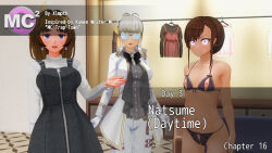 3d all_fours blue_eyes blush bottomless breasts brown_hair comic custom_maid_3d_2 dialogue drool empty_eyes expressionless female_only femdom femsub happy_trance hypnotic_accessory kamen_writer_mc mc_trap_town natsume_(mc_trap_town) nude open_mouth pet_play screenshot symbol_in_eyes tech_control text topless xlmpth rating:Explicit score:26 user:Xlmpth